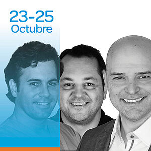 Portraits of the three event speaker next to each other